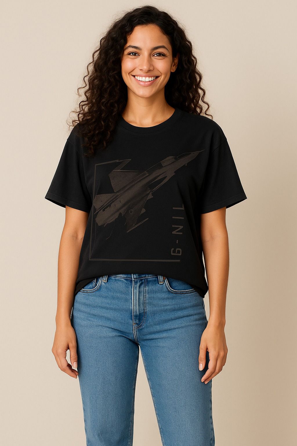 Graphic Black Relaxed T-shirt