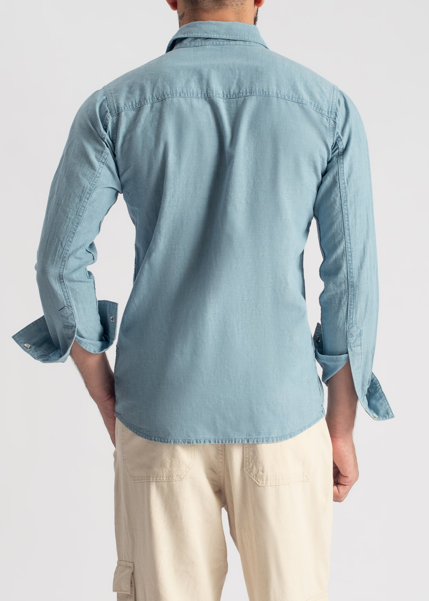 Steel Blue Denim Shirt