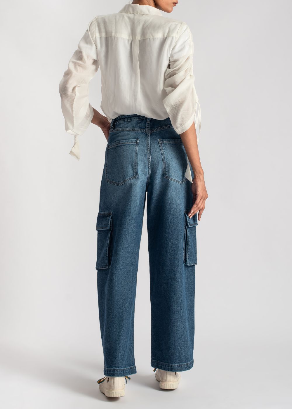Blue Skater 2 Pocket Cargo Jeans Women