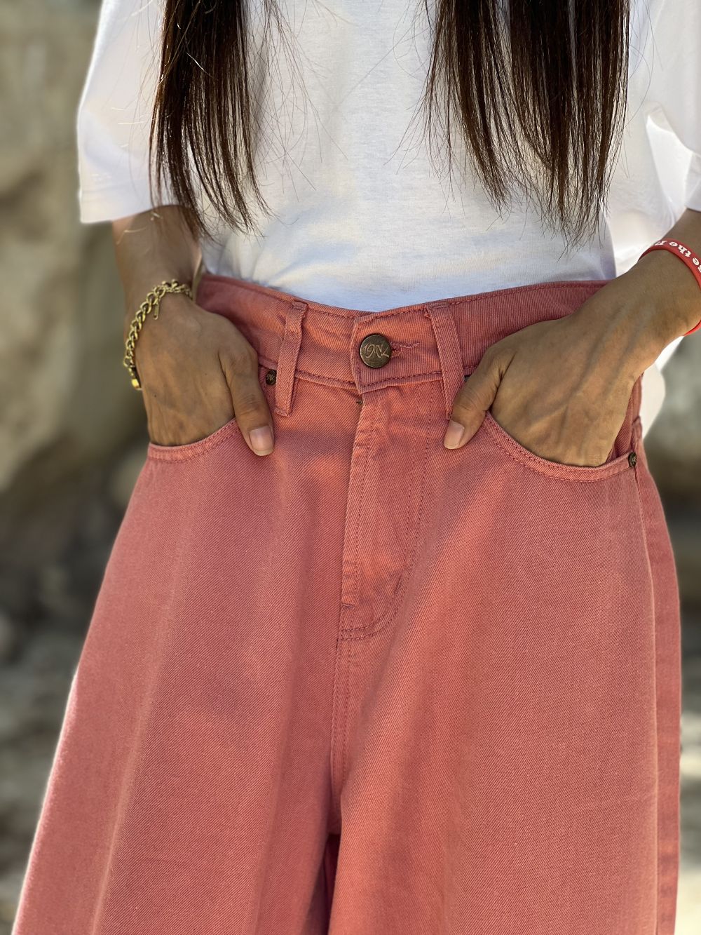 Salt Pink Barrel Jeans Women