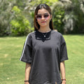 Just a Tee Black Stripe