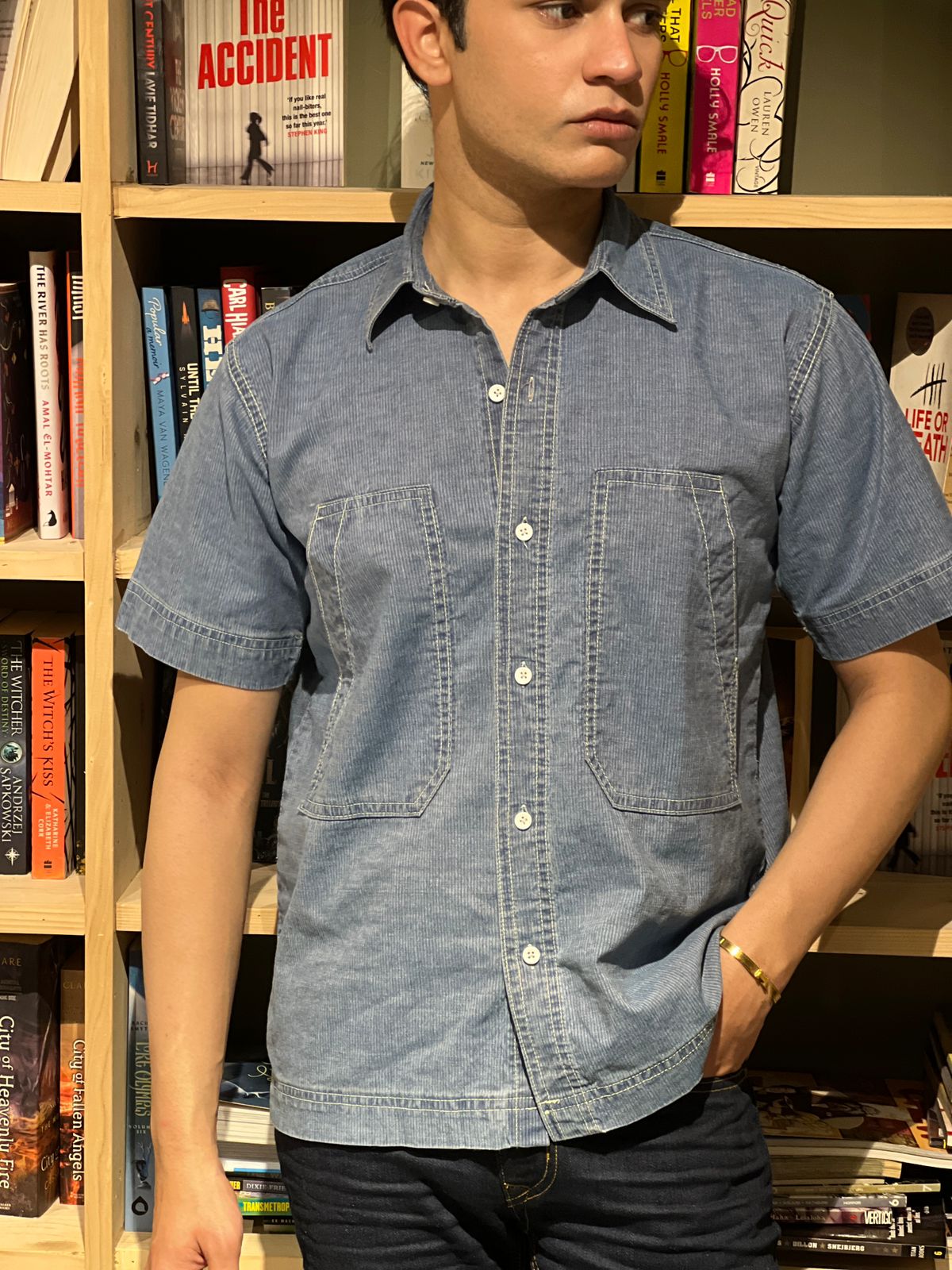 Ice Blue Baseball Shirt