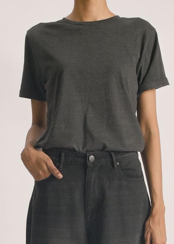 Women's Basic T-Shirt in Charcoal