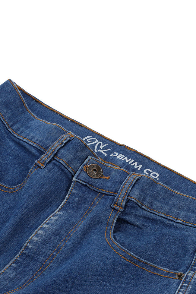 2-Pocket Blue Jogg Jeans for Women