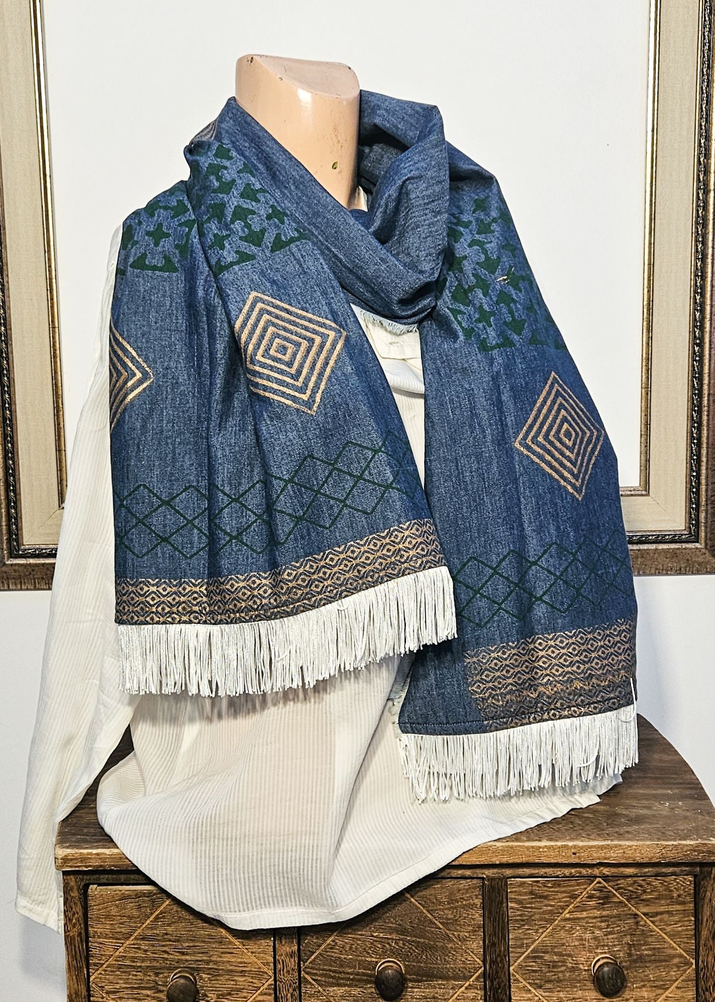 Cityscape Blue Stole