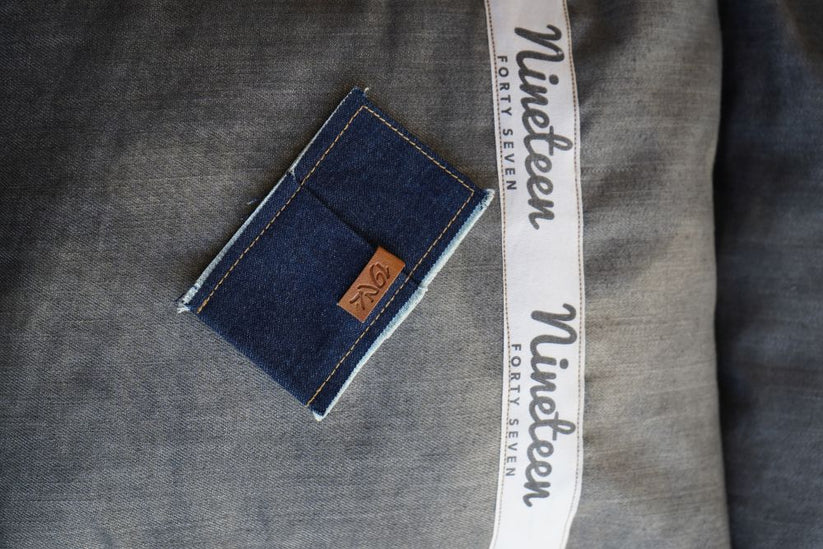 Denim Cardholder Sleeve made by 1947 Clothing