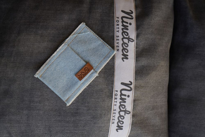 Denim Cardholder Sleeve made by 1947 Clothing