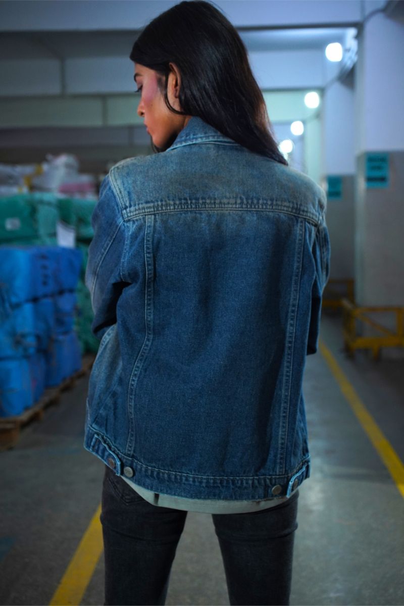 Rustic Distorted Jacket For Women 