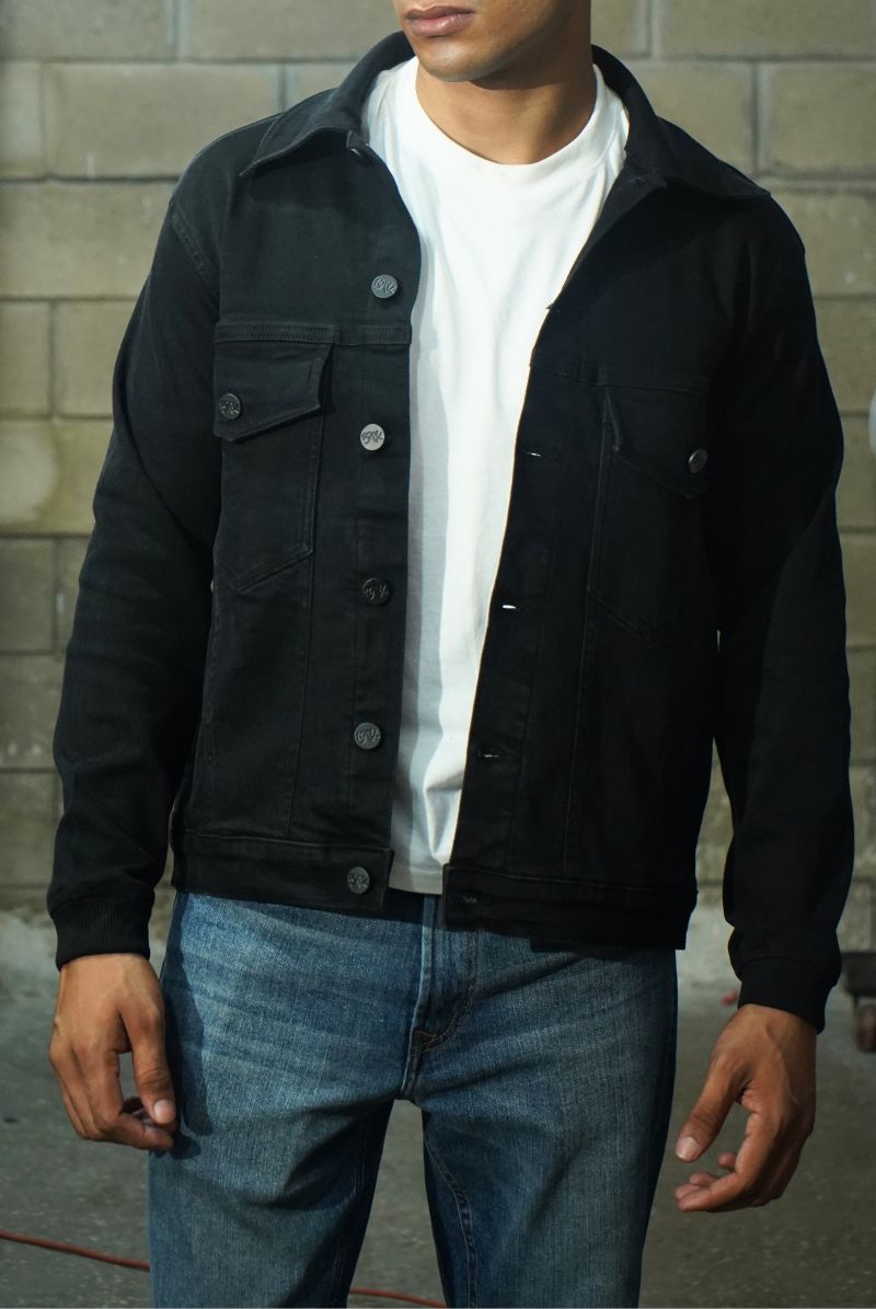 Black Button Down Jacket-Him 