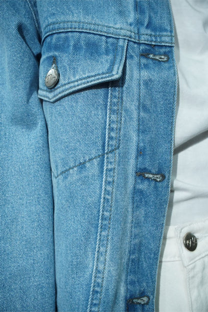 Ice Blue Cropped Jacket Women 