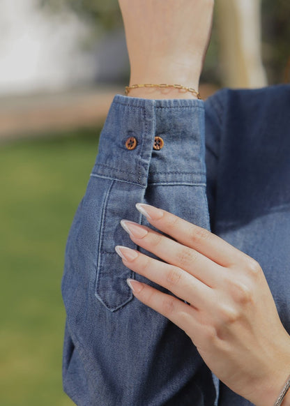 Ladies Denim Kurta in Blue 