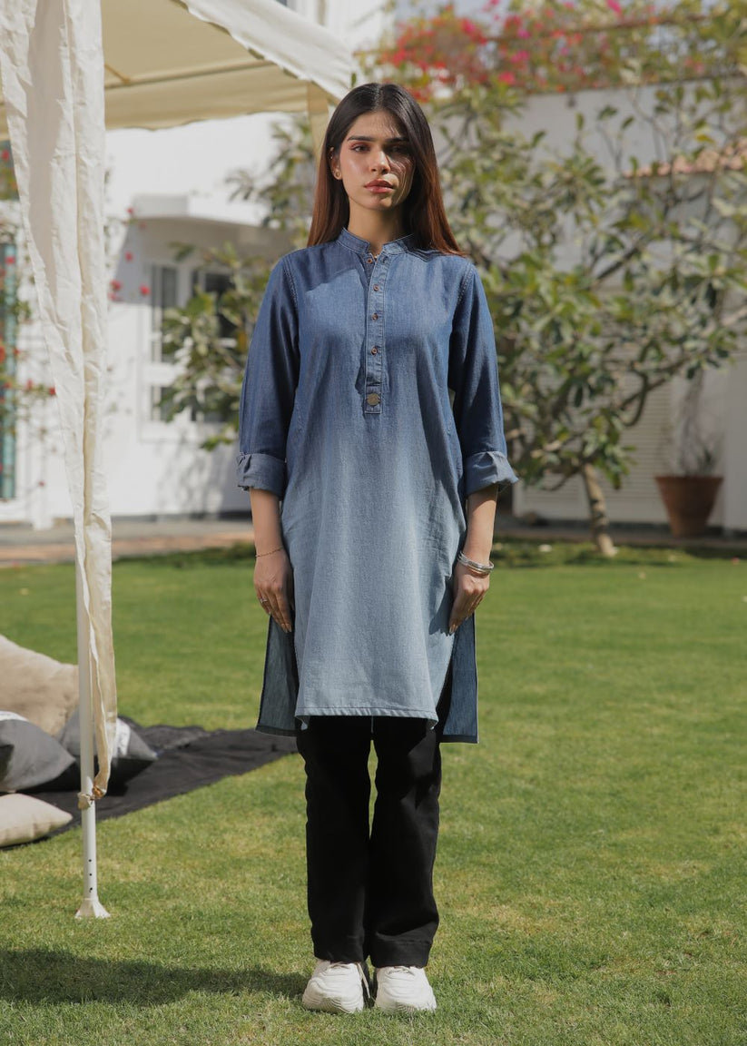 Balayage Blue Kurta Her 