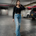 Bartender Light Blue Flare Jeans