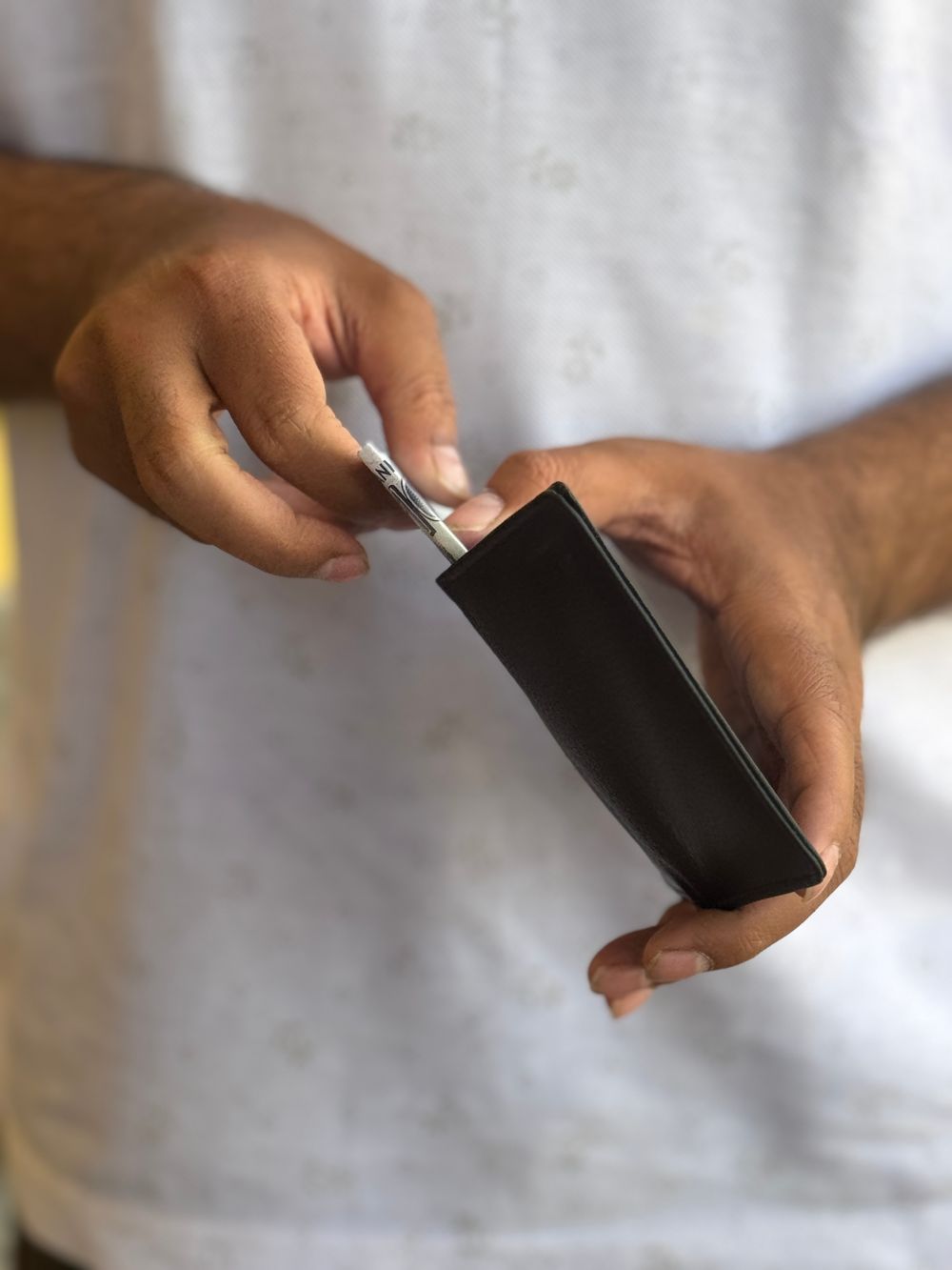 Black Leather Compact Cardholder  wallet with compact and smart design by 1947 Clothing