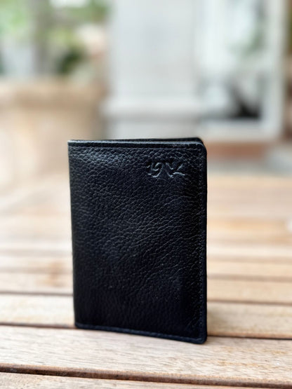 Black Leather Wallet with Spacious and compact Design by 1947 Clothing