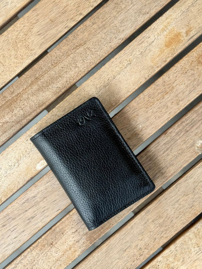Black Leather Wallet with Spacious and compact Design by 1947 Clothing