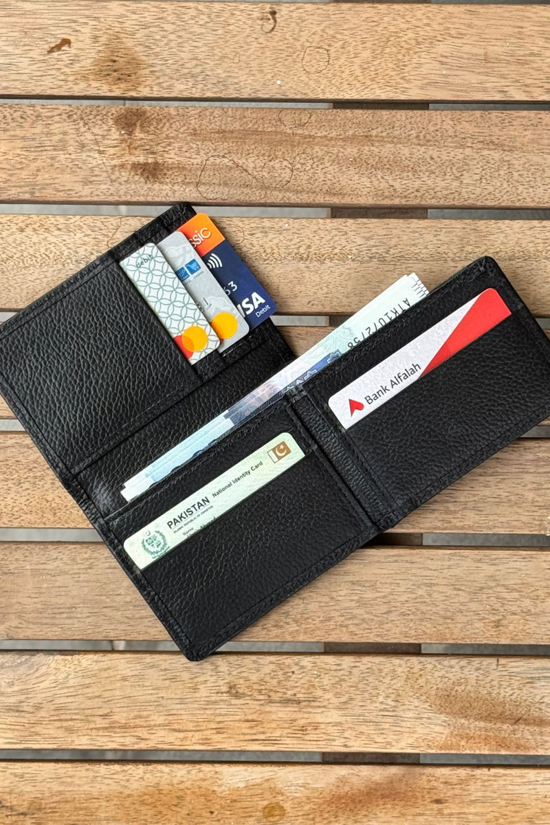Black Foldable Compact Wallet