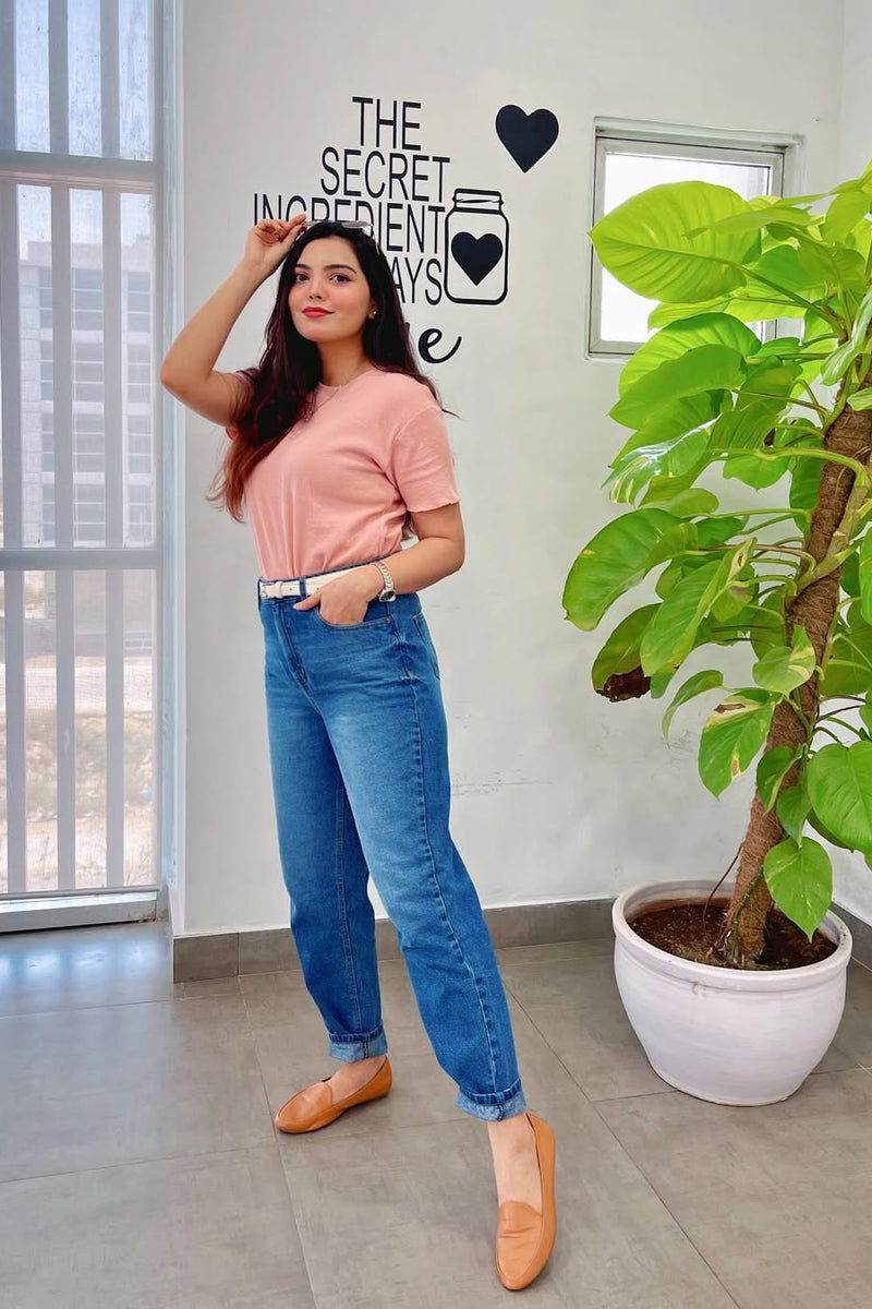 Blue Pamela Mom Jeans