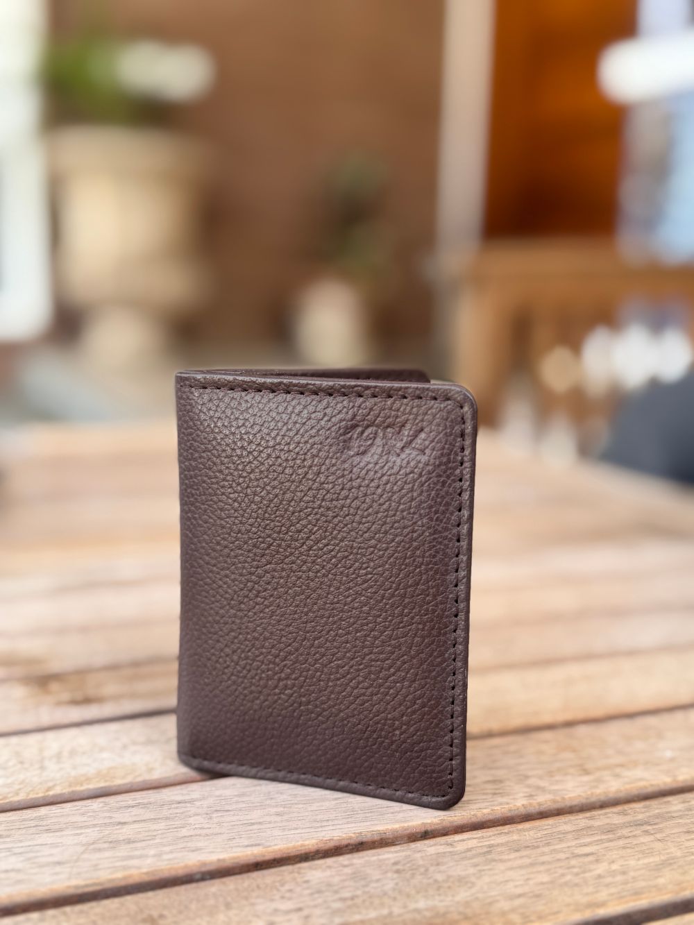 Brown Leather Compact Cardholder  wallet with compact and smart design by 1947 Clothing