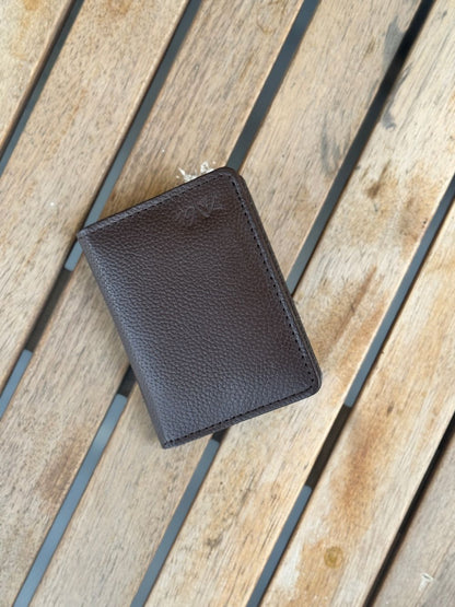 Brown Leather Compact Cardholder  wallet with compact and smart design by 1947 Clothing