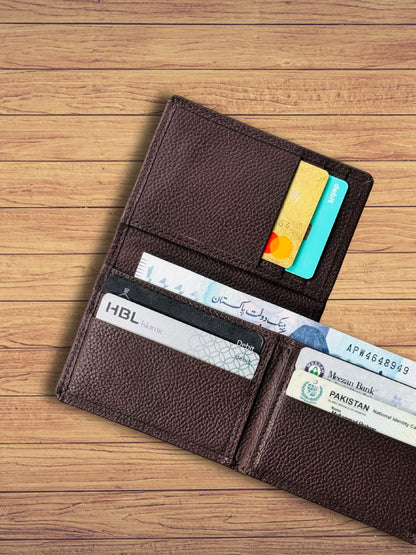 Brown Leather Wallet with Spacious and compact Design
