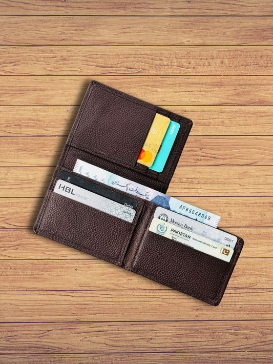 Brown Leather Wallet with Spacious and compact Design