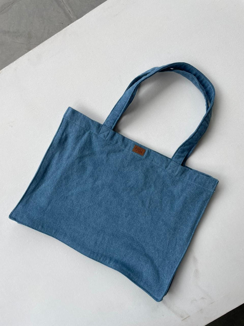 Plain Blue Tote Bag