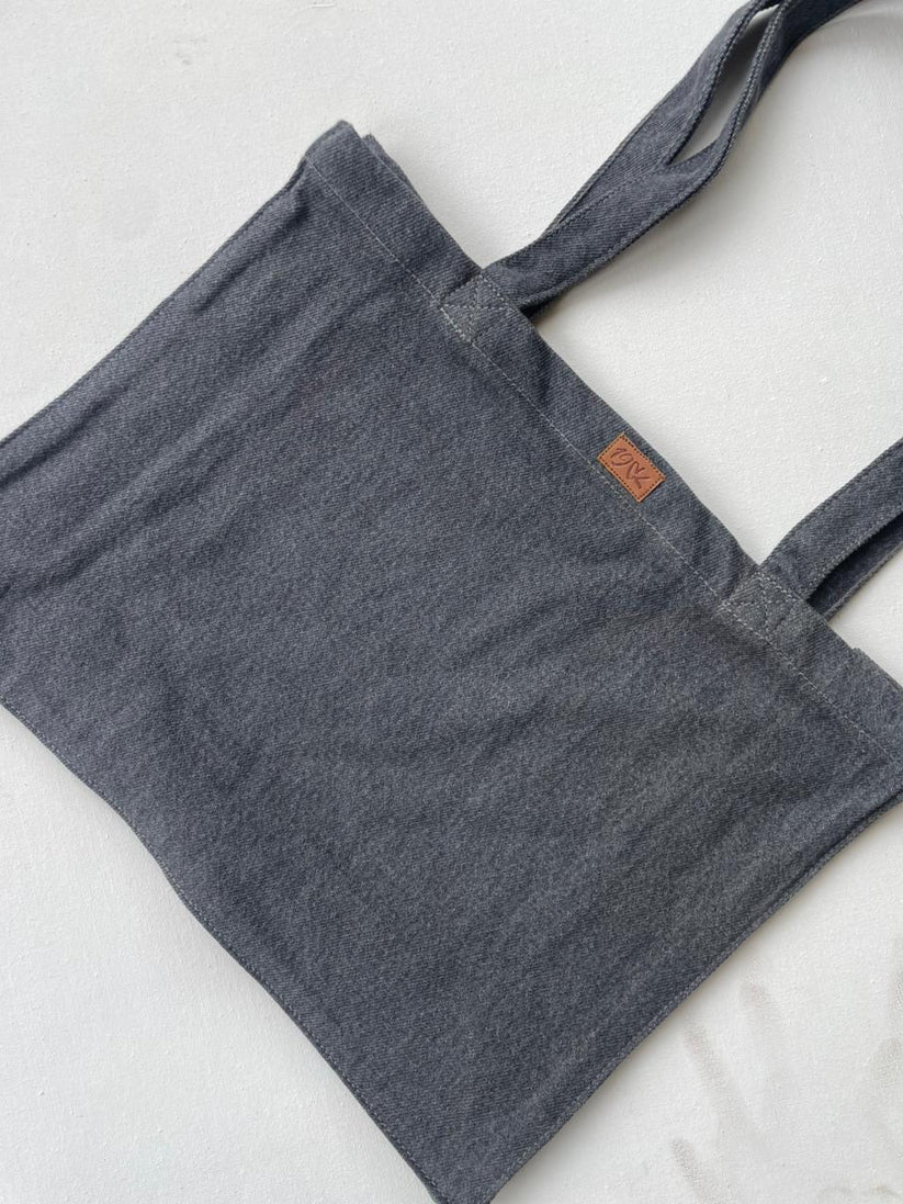 Grey Contrast Thread Bag