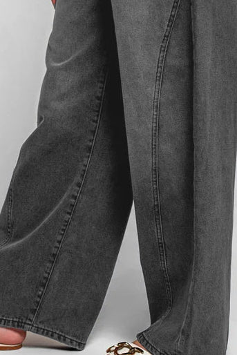 Women's Charcoal Skater Jeans with Seam
