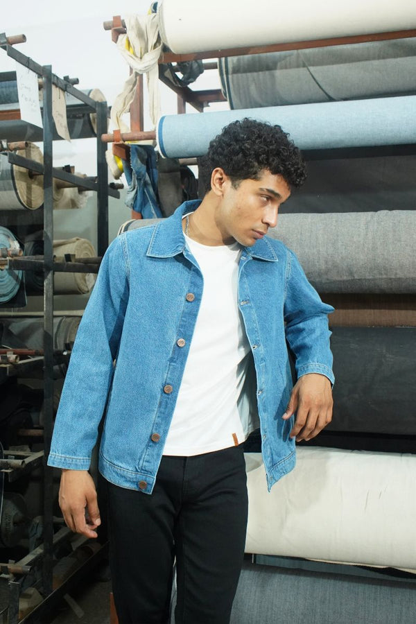 Classic Mid Blue Shacket