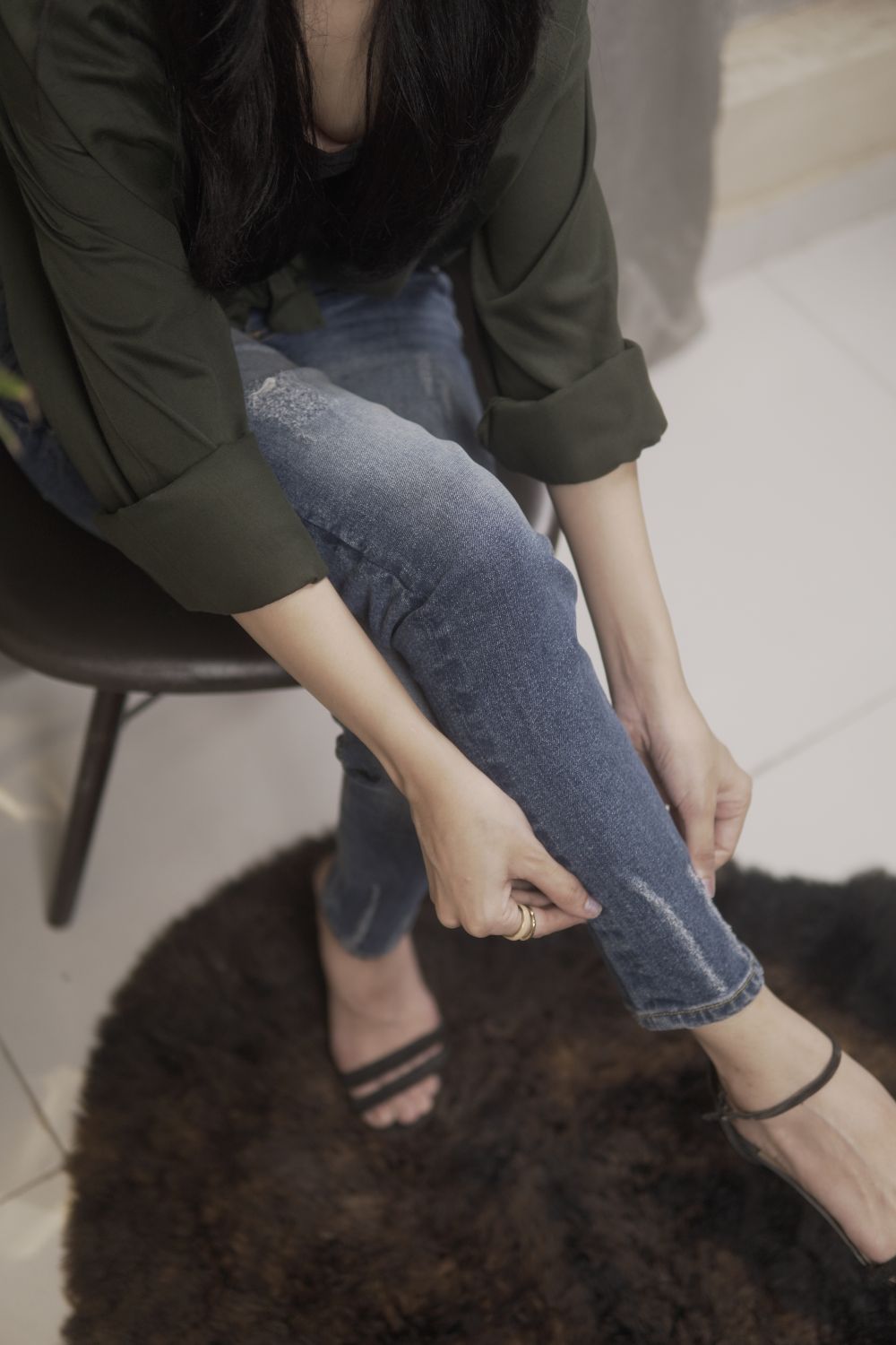 Foxtrot Ripped Skinny Jeans