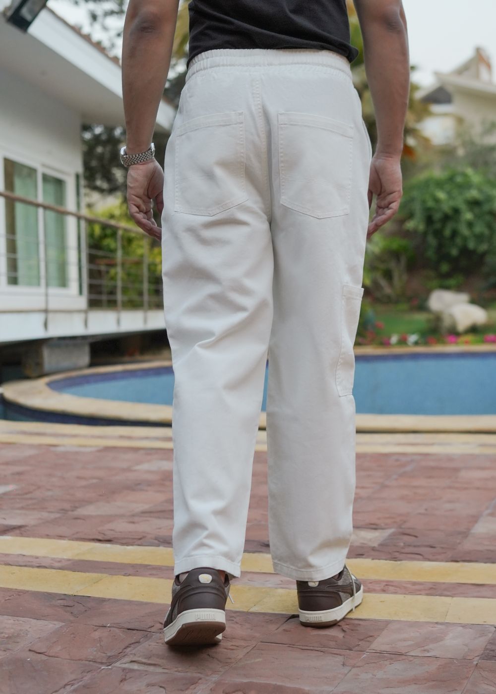 White Relaxed Jog Jeans