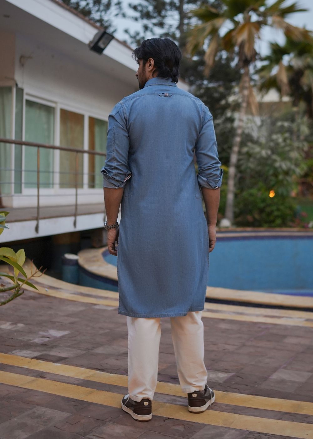 Inweave Blue Kurta-Him