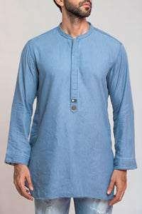Denim Fusion Kurta –For Him
