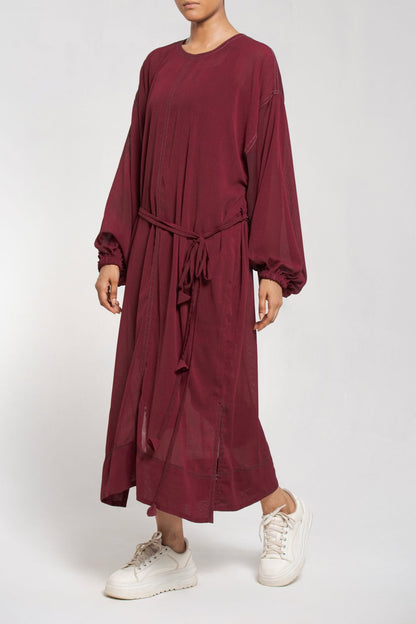 Carmine long earth Tunic