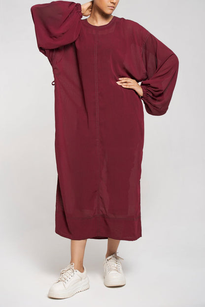 Carmine long earth Tunic