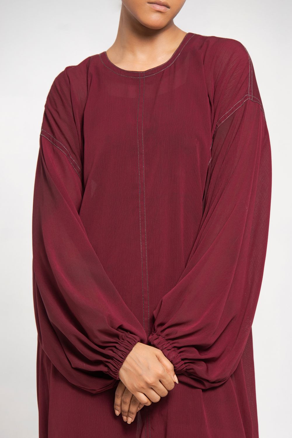 Carmine long earth Tunic