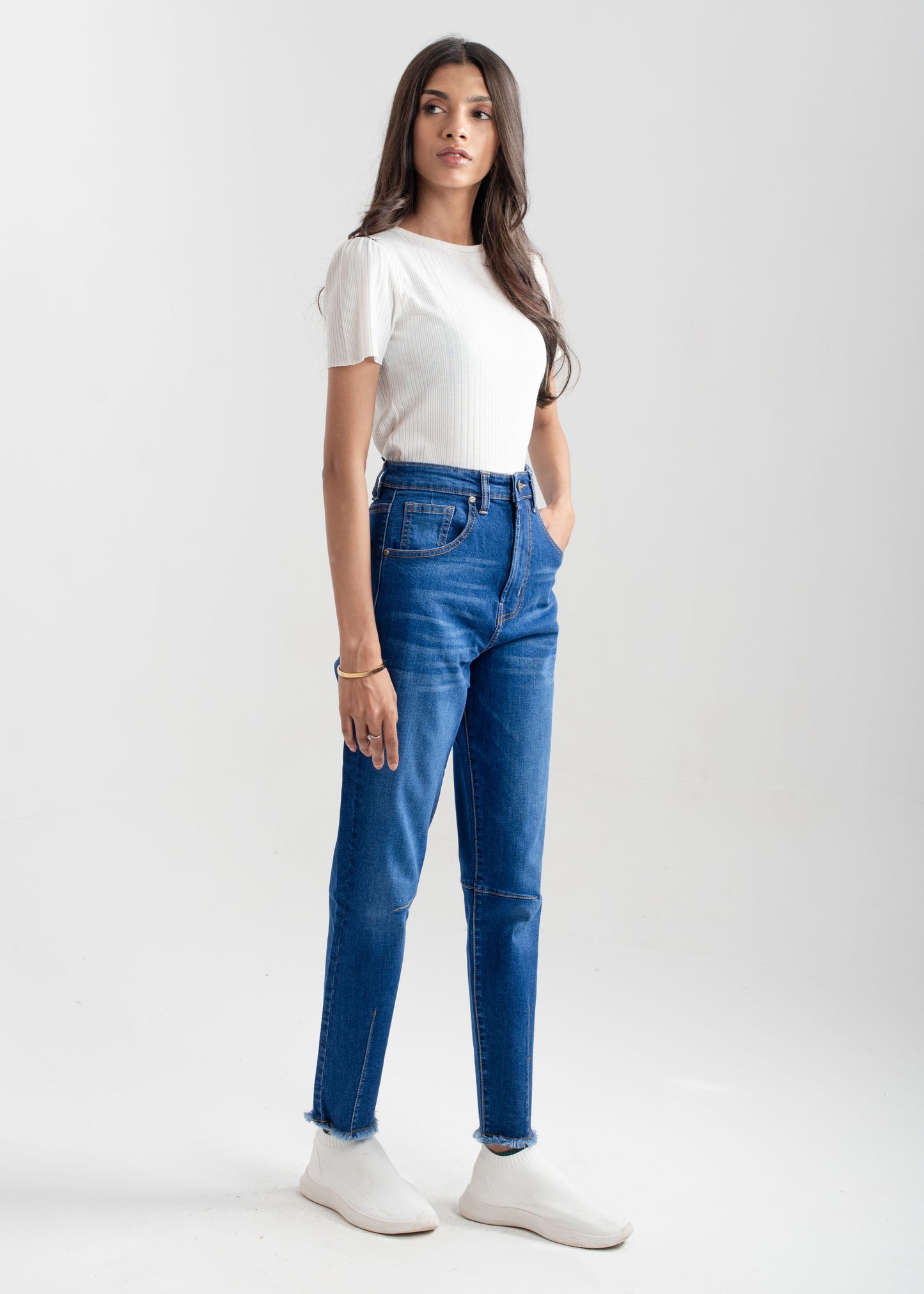 Dark Bromo Balloon Cropped Jeans