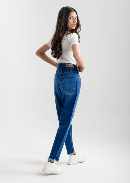 Dark Bromo Balloon Cropped Jeans