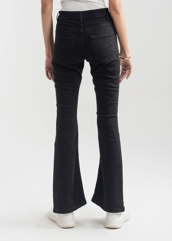 Stretchable Bootcut Jeans (Black) ( NIGHT RUNNER )