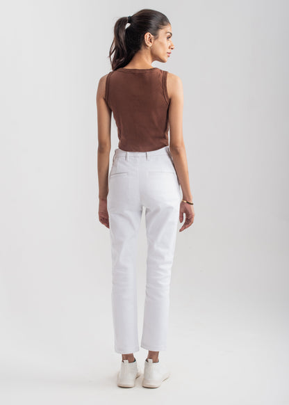 Formal White Pleat Pant