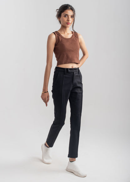 Formal Black Pleat Pant