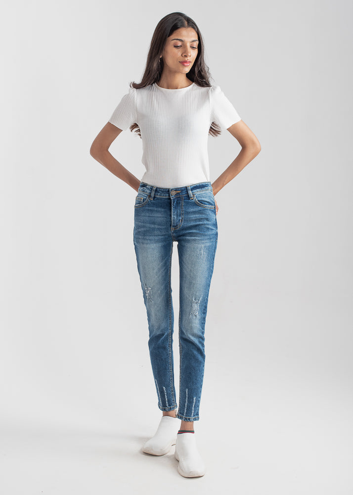 Foxtrot Ripped Skinny Jeans