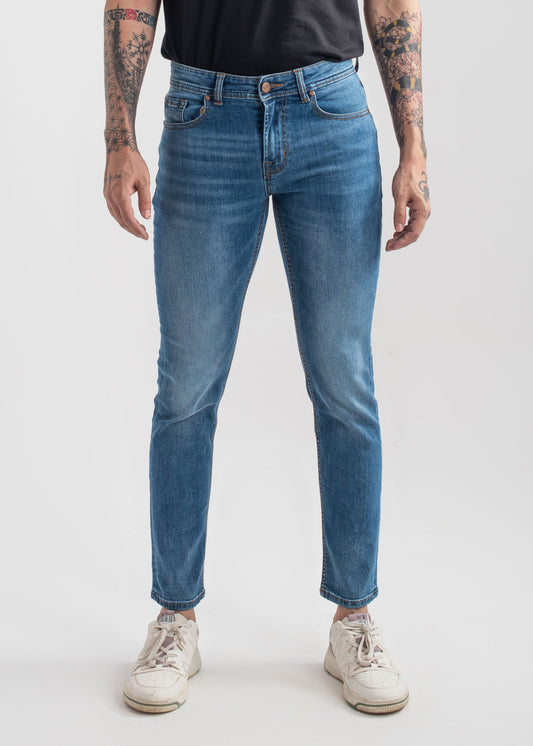 Stretchable Slim Fit Jeans (Mid Blue) v3.0