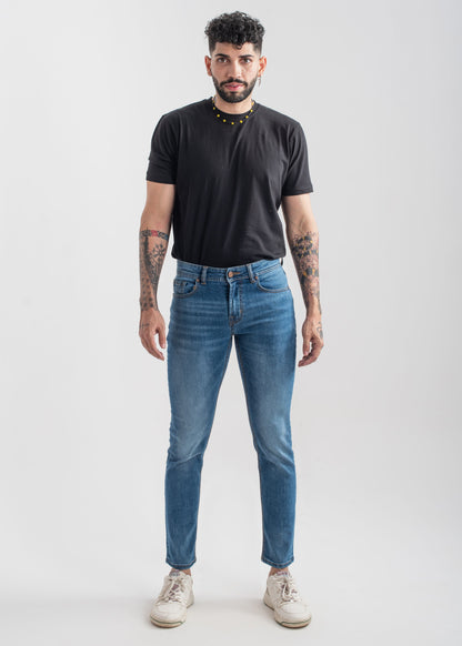 Stretchable Slim Fit Jeans (Mid Blue) v3.0