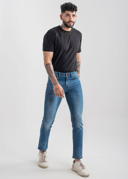 Stretchable Slim Fit Jeans (Mid Blue) v3.0