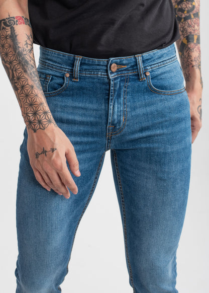 Stretchable Slim Fit Jeans (Mid Blue) v3.0