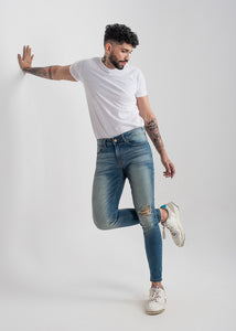 Marco Light Blue Skinny Ripped Jeans