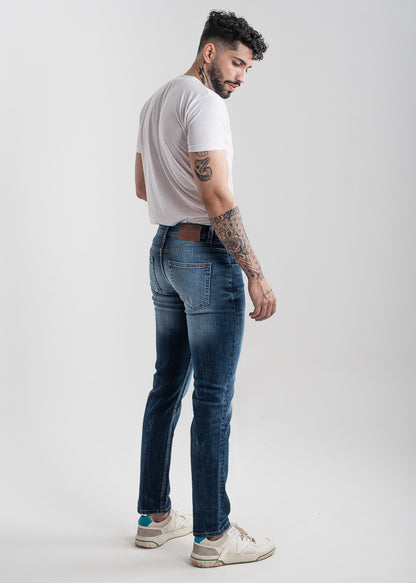 Stretchable Slim Fit Jeans (Mid Blue)