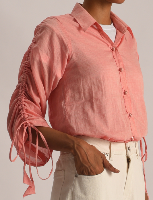 Peach Pink Button Down shirt